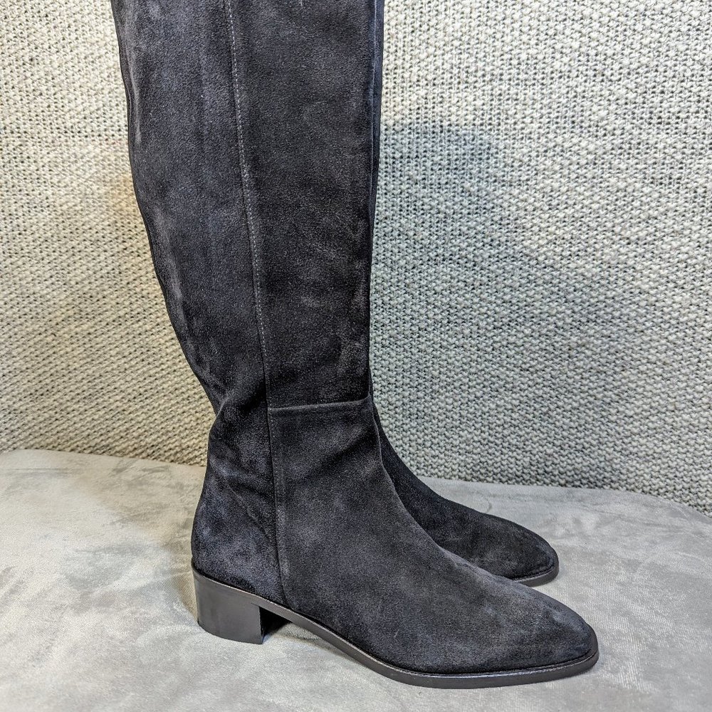 Aquatalia Remo Black Weatherproof Suede Boot Women's Size 9.5